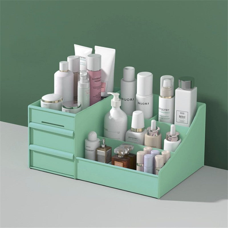 Drawer style cosmetic storage box
