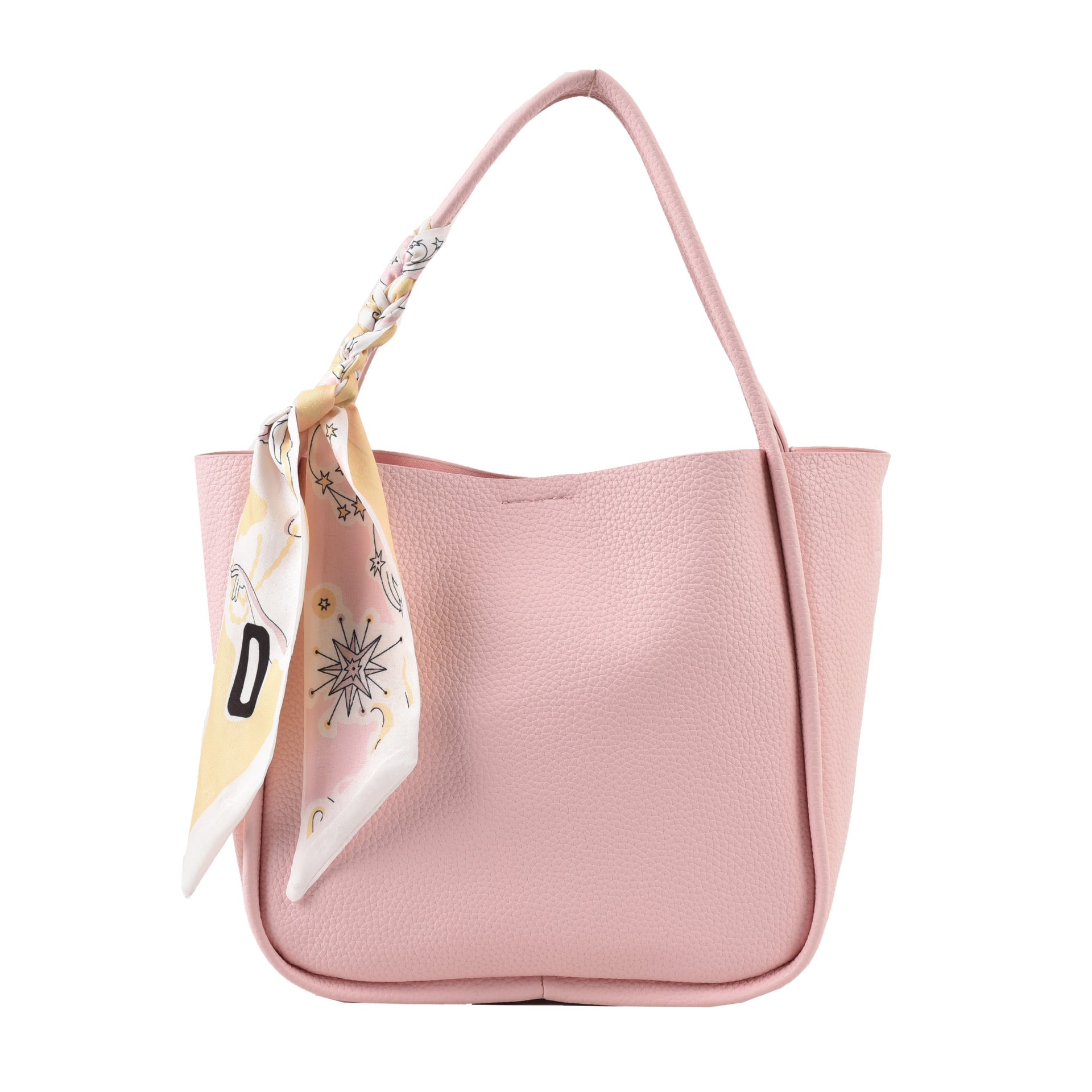 Fashionable Lychee Pattern Hand-Held Shoulder Bag