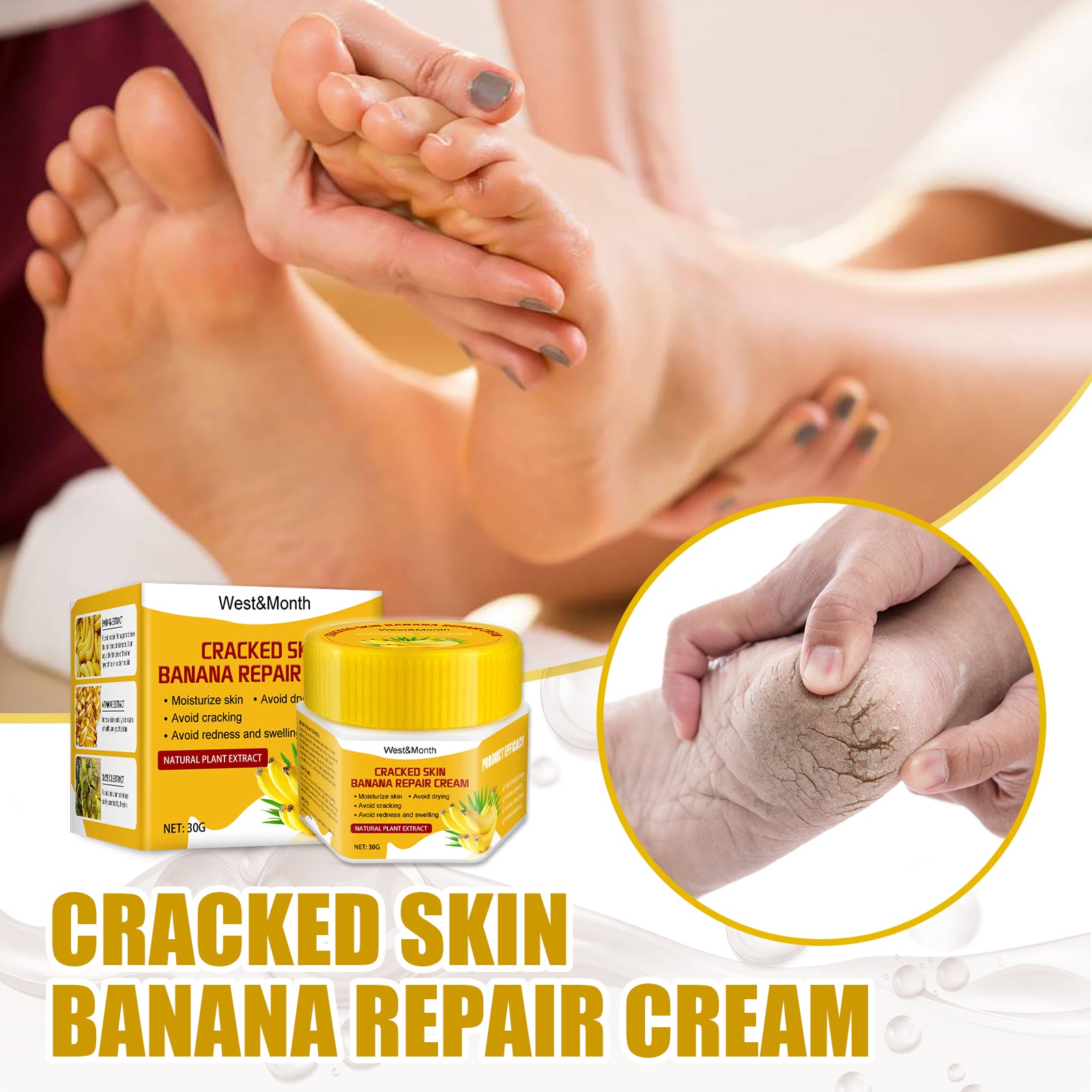 Cracked Skin Banana Nourishing And Moisturizing Foot Repair Cream